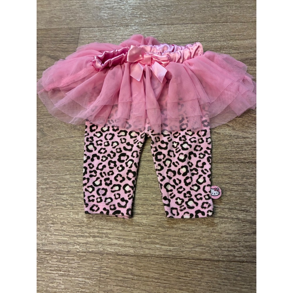 Hello Kitty Sanrio Baby Girl Pink Leopard Tutu Leggings 0-3 Months Skirted Pants